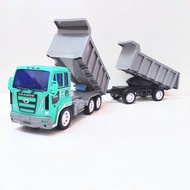 รถพ่วง 2 ตอน (--รถ ยาว 58 ซม.----) คันใหญ่มาก CONSTRUCKTION CONVOY MODEL รถสิบล้อ รถดั้ม รถ พ่วงถอดไ