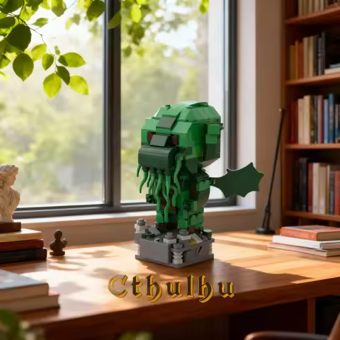 300pcs MOC H P Lovecraft Cthulhu Figurine Brickheadz Model Building Blocks Architecture Festival Gif