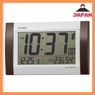 [Direct from Japan][Brand New]RHYTHM CITIZEN Hanging Clock Alarm Clock Digital R188 Place &amp; Hang Calendar Temperature &amp; Humidity Display Brown 24.0 x 14.8 x 3.1cm CITIZEN 8RZ188-006