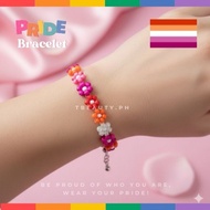 Flower Pride Beaded Bracelet – LGBTQ+ Flag Theme, Pride Month Collection!