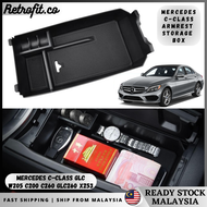 🇲🇾 Mercedes C-Class W205 C180 C200 C300 C450 GLC200 GLC260 Armrest  Storage Box Center Console Tray 