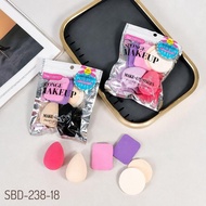 [6 IN 1 CONTENTS] Beauty Blender Sponge Makeup Set 6 Pcs Fine & Flawless Formulation Beauty Sponge B