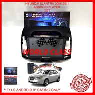 HYUNDAI ELANTRA 2006-2011 SOUNDSTREAM 9" ANDROID IPS PLAYER 2.5D FULL HD SCREEN (F.O.C ANDROID PLAYE