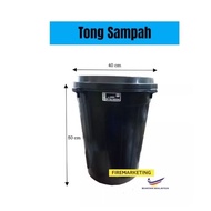 Black Dustbin With Cover /Baldi Tong SampahDengan Penutup