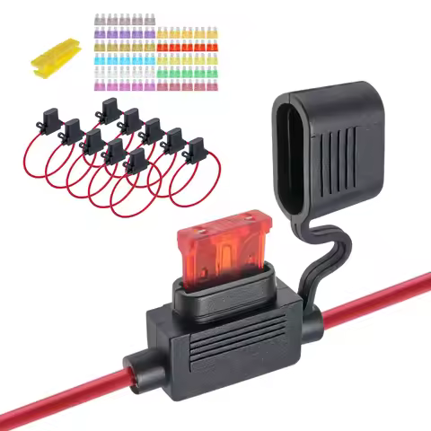 5/10PCS Car Waterproof Fuse Holder 32V for ATC/ATO Blade Fuse Inline Fuse Holder with 12 AWG Wires w
