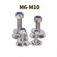 [XJK] Stainless Steel 304 Bucket Screw Thread Screw Belt Screw Thread Screw Elastic Washer Nylon Loc