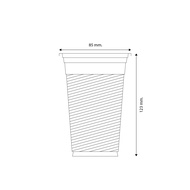 TPP (ยกลัง) แก้วพลาสติก ใส 14oz เกลียว 1000 / 2000 ใบ PP ปาก 85