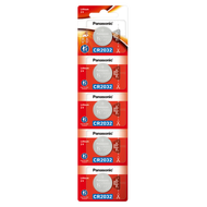 Panasonic CR2032 3 Volt Coin Lithium Battery (Pack Of 5)