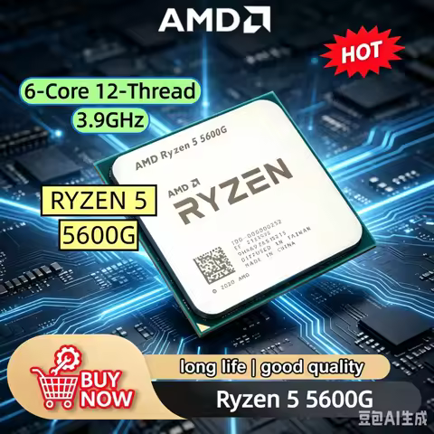 100% Brand New AMD Ryzen 5 5600G R5 5600G 3.9GHz 6-Core 12-Thread 65W CPU LGA AM4