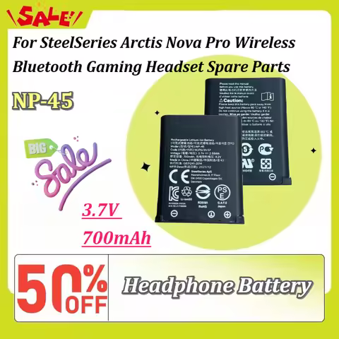 New NP-45 3.7V 700mAh Li-ion Replacement Battery for SteelSeries Arctis Nova Pro Wireless Bluetooth 