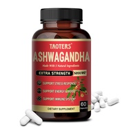 taoters Organic Ashwagandha Capsules - 5200 mg Ashwagandha Powder with Black Pepper for Enhanced Abs