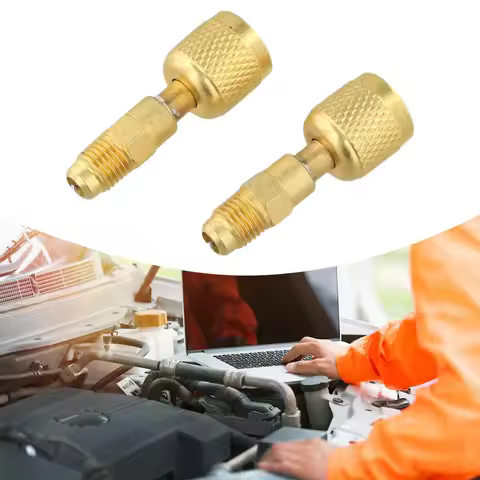 YAFEX 2 Pcs Brass Heavy Duty HVAC Quick Connect Adapter For R32 R454B 1/4 To 1/4inch 2025 Hot Sale B