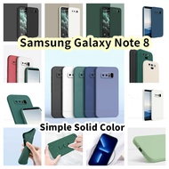 【Case Home】For Samsung Galaxy Note 8 Silicone Full Cover Case Straight edges Color Phone Case Cover