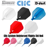 Harrows Dart Flights - Clic System Reinforced Flights Shape (No.6) Dart Flights 3pcs/pack