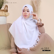 Arrafi AR 089 Bergo Hijab, Hijab, Headscarf, Pashmina Syar'i White