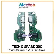 CHARGER BOARD + HANDSFREE CONNECTOR + MIC TECNO SPARK 20C BG7n, BG7