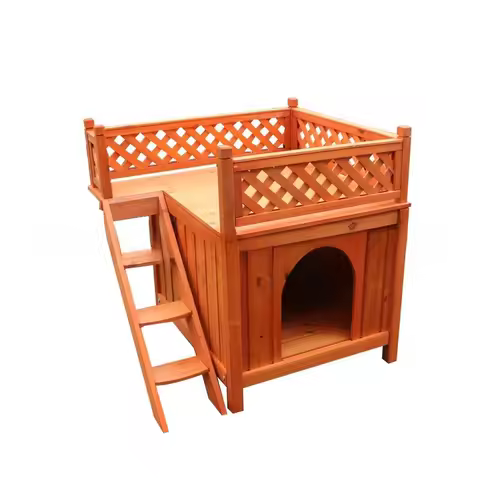 Teddy's Nest Butterfly Dog Nest Wooden Cage Dog Furniture Small Double Deck Dog House Cattery
