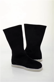 Ancient Chinese Opera Shoes Mens Small Scholar High Boots Official Cloth Boots Traditional Costume F