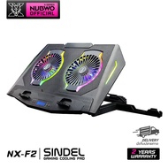 COOLER PAD พัดลมระบายอากาศ Nubwo SINDEL NX-F2 RGB สำหรับ Notebook ขนาด 9-17 นิ้ว สินค้ารับประกัน 2 ปี