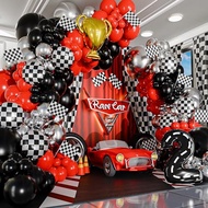 ALL-IN-1 Race Car Balloon Arch Kit with BONUS Trophy & Number 2 - Race Car Balloon Garland Kit for L