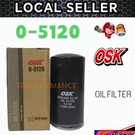 OSK O-5120 OIL FILTER NISSAN CMB81 15208-Z9003 PENAPIS MINYAK LORI LORRY EF PERFORMANCE