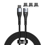 ☾ARRANGE☽ Baseus Zinc Magnetic 5a Data Cable for Phone And Notebook Dustproof Fast Charge PD100w Ty