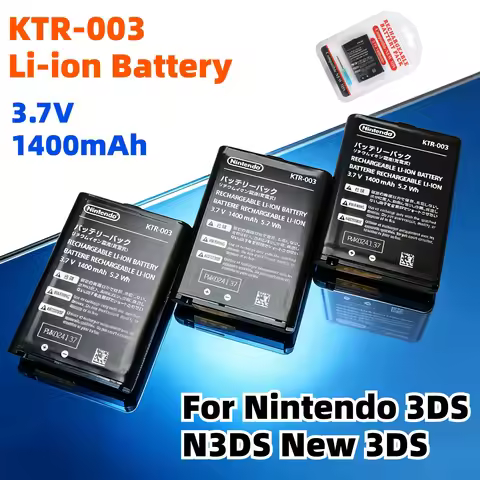 For Nintendo 3DS N3DS New 3DS Game Console Built-in Batteries KTR-003 Rechargeable Battery 3.7V 1400