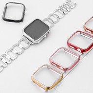 Case For iWatch Series SE 6 5 4 3 2 1 Diamond Case For iWatch 38mm 42mm 40mm 44mm Band PC Protective Cover