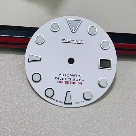 28.5mm NH35 dial/NH36 dial green luminous diving mechanical dial 62mas for Seiko dial