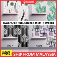45cm*10m 2D Wallpaper Roll Self Adhesive Waterproof Wall Decor VALOOBUY