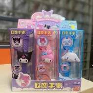 2025 Hot Item Sanrio Family Q Change Watch Cute Fun Kuromi Play House Girl Toy Gift Good Item Intera