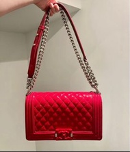 Authentic Chanel 漆皮手袋 handbag