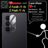 For Samsung Galaxy Z Fold Flip 8 7 6 Ultra Clear Slim Back Camera Lens Full Cover 9H Tempered Glass 