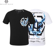 P PP Hot-selling Men's Short-Sleeved Diamond Inlaid Slim-Fit T-Shirt Round Neck Comfortable Pure Cot