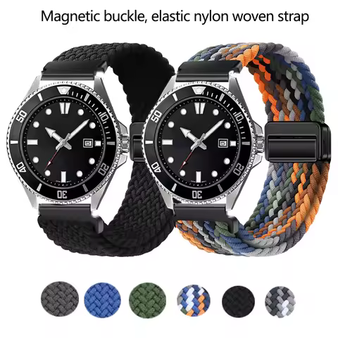 22mm Nylon Braided Strap for Casio Swordfish Watch MDN-106/107 Elasticity Strap MTP-1374/1375 MTP-VD