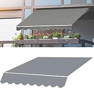 Retractable Patio Awning Replacement Waterproof Shade Cover-Rectangle Outdoor Shade Blinds Canopy 28