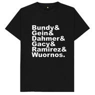 Bundy Gein Dahmer Gacy Ramirez Wuornos Serial Killer T Shirt
