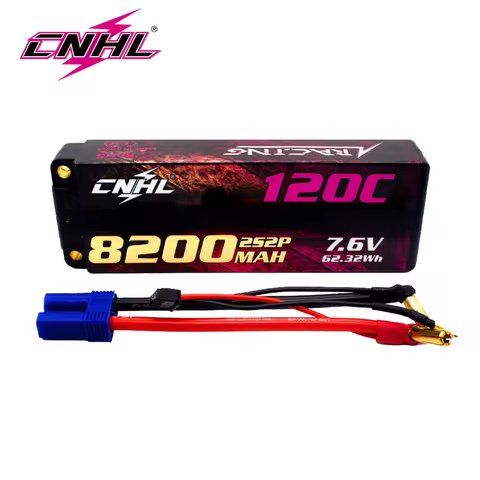 CNHL 2S 3S 4S Lipo Battery 7.6V 11.4V 15.2V 8200mAh 120C HV HardCase With EC5 Plug For RC Car Boat A