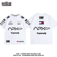 Movie F1 racing driver APXGP Pete same style short-sleeved peripheral tops summer men's loose versat