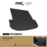 3D Mats ถาดท้ายรถยนต์ HYUNDAI PALISADE SUV 2024 - Present พรมกันลื่น พรมกันนํ้า พรมรถยนต์