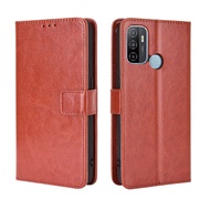 OPPO A53 Case PU Leather Wallet Flip Phone Case OPPO A53 2020 OPPOA53 Back Cover