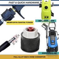 8.5mm M2214 FULL ALLOY QUICK HOSE CONVERTOR HIGH PRESSURE WASHER WATERJET CLEANER SPRAYER DEFENDER E
