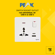 [SIRIM] SWITCH SOCKET |  UNIVERSAL USB A & USB C   SUIS SOKET | BUDGET | MODERN | EDEL | PEAK