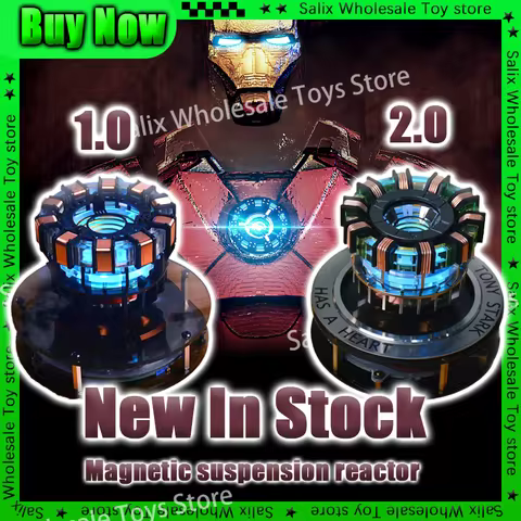 Iron Man Metal Maglev MK2 MK1 Model Toys 1.0 2.0 Chest Lamp Super Hero 1:1 Arc Reactor Light Arc Des