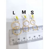 Emas 375 subang bulat/ 375 gold earring