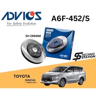 AISIN ADVICS Heavy Duty A6F-452 FRONT Brake Disc Rotor Set Toyota Innova TGN140 2017 5H 296MM (2PCS)
