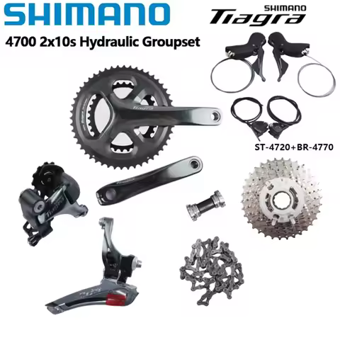 Shimano Tiagra 4700 4720 2x10s Hydraulic Set 165/170/172.5/175mm Crankset ST-4720 BR-4770 HG500 Cass
