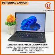 LENOVO THINKPAD X1 CARBON GEN 9 INTEL CORE I7-1185G7 VPRO 32GB LPDDR4 RAM 512GB NVME SSD USED REFURB