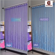 Gorden Vitrase Gorden Vitrace ungu dan biru motif tulip