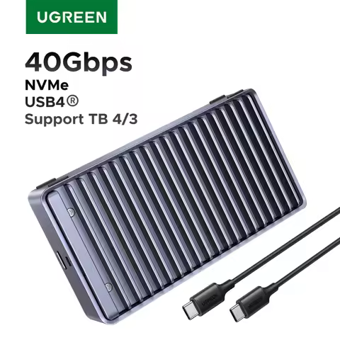 UGREEN 40Gbbps M2 SSD Enclosure USB4 NVMe Case Compatible with Thunderbolt M.2 NVMe SSD Enclosure fo